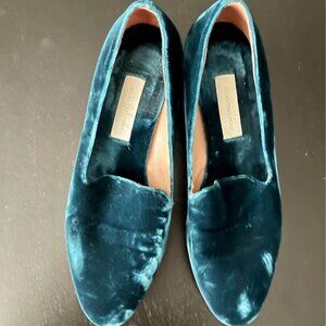 L'AUTRE CHOSE Women's teal velvet shoe